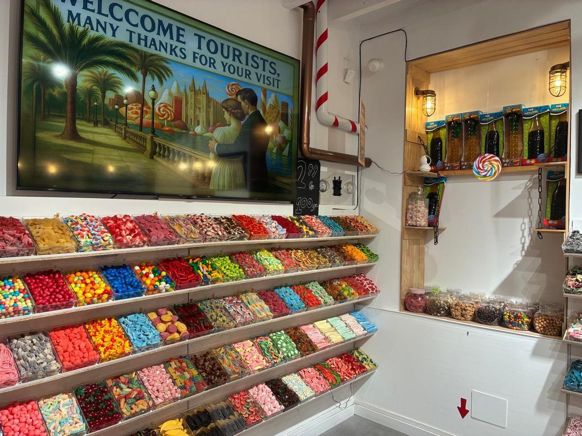 Surtido de chuches en la tienda Calamelum.