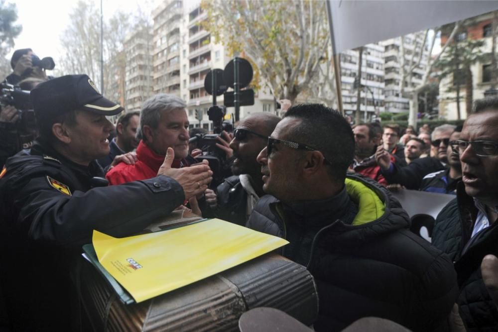 Manifestación en Murcia de los agricultores