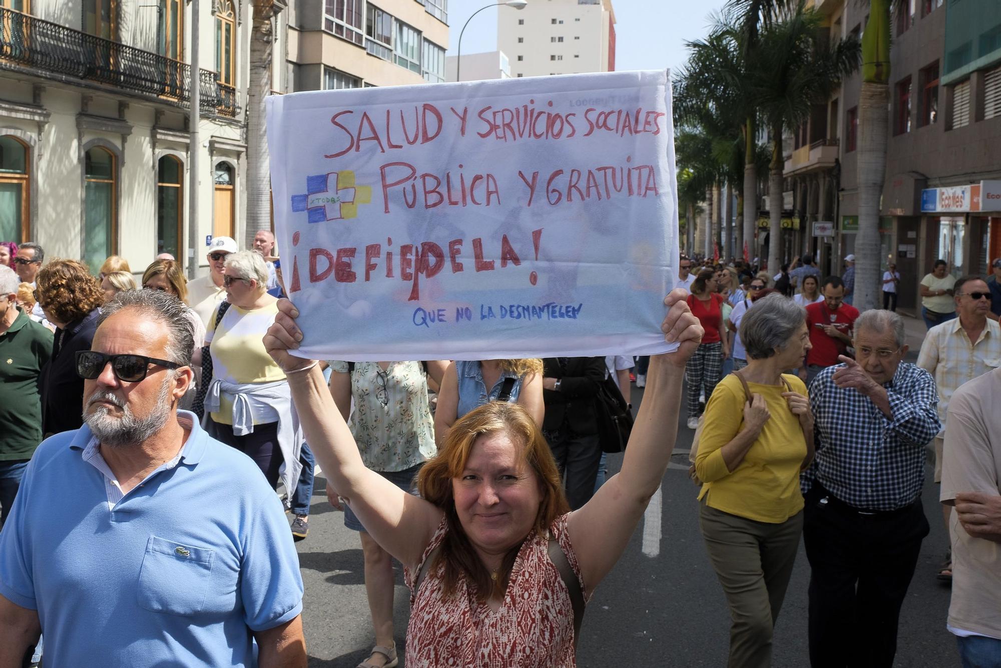 Manifestación en Gran Canaria en defensa de la sanidad pública