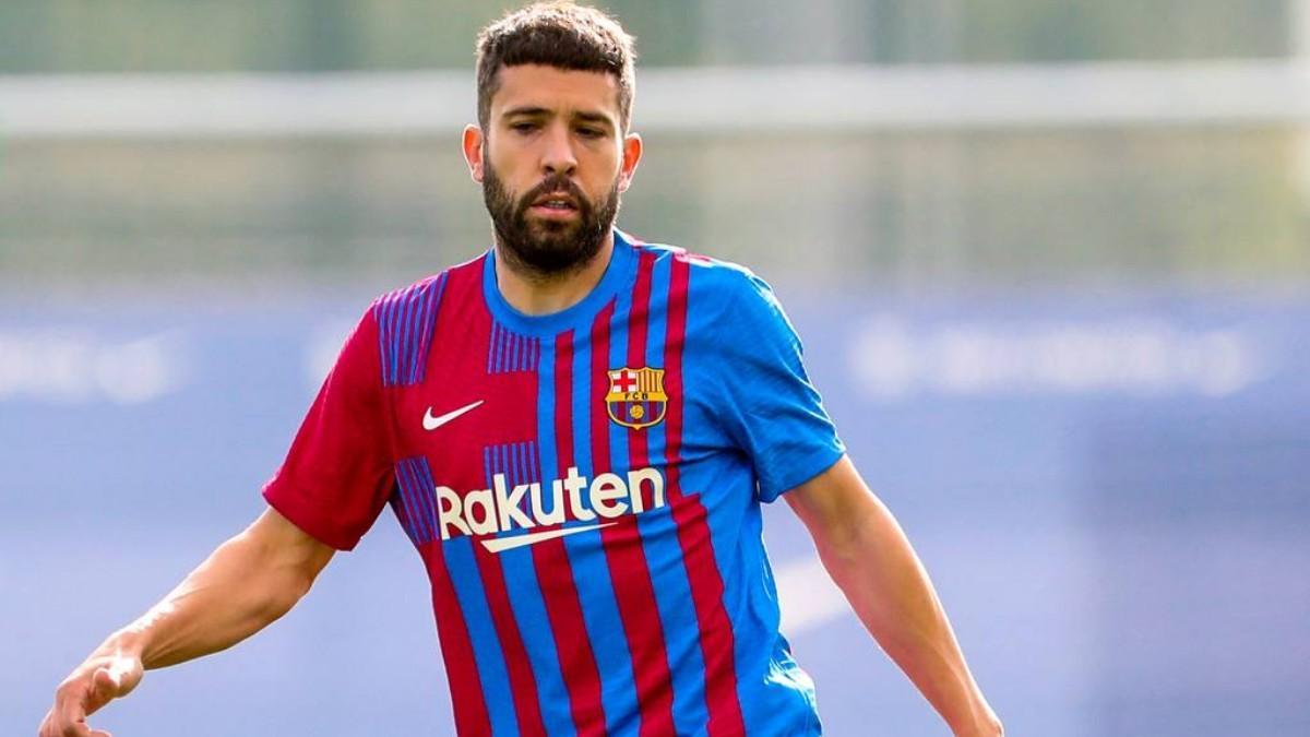 Jordi Alba, durante el Barça-Cornellà