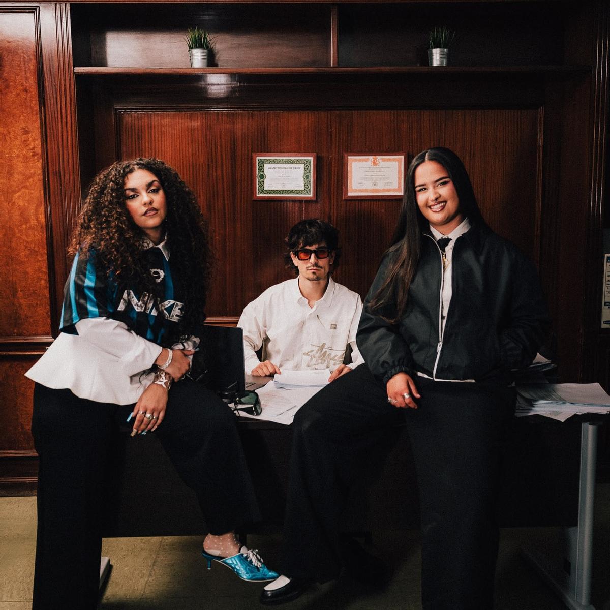 Tony Grox, con Salma y Lachispa.