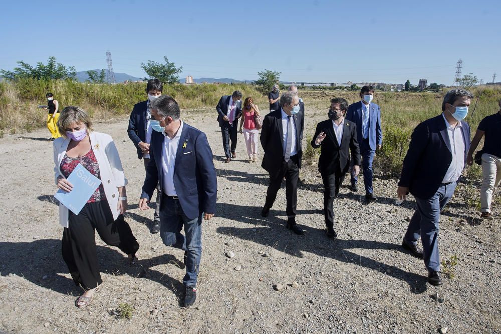 Quim Torra visita els futurs terrenys del nou Trueta