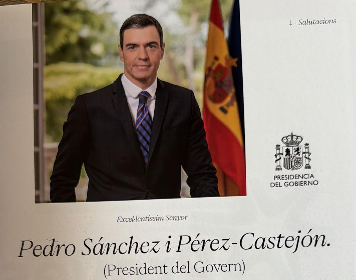 Pedro Sánchez en el saluda que ha escrito para el 'llibret' de una gaiata de Castelló este año.