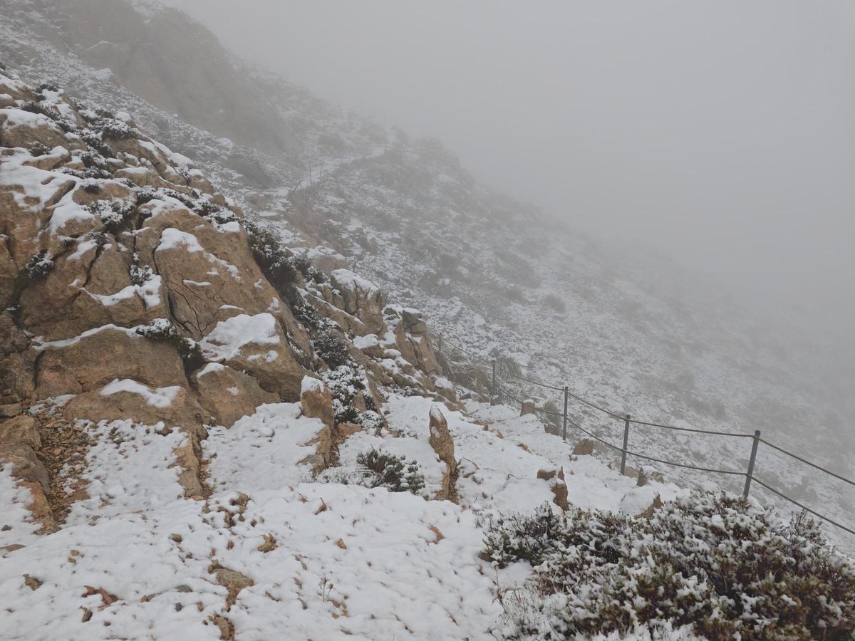 Nieve en el Puig Major