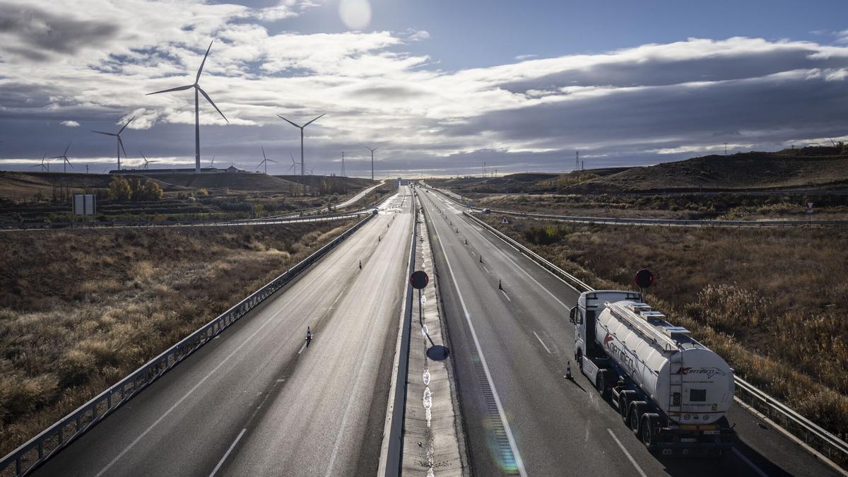 Autovía A-68, en la provincia de Zaragoza