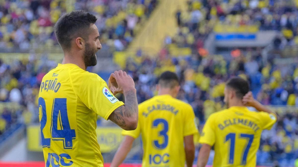 Pejiño celebra su gol ante el Racing