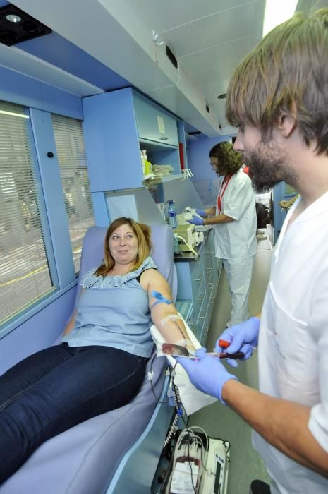 Autobús de donación de sangre y médula ósea