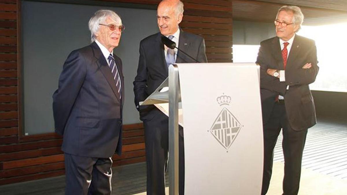 Trias, Aguilera y Ecclestone anunciaron la renovación del acuerdo