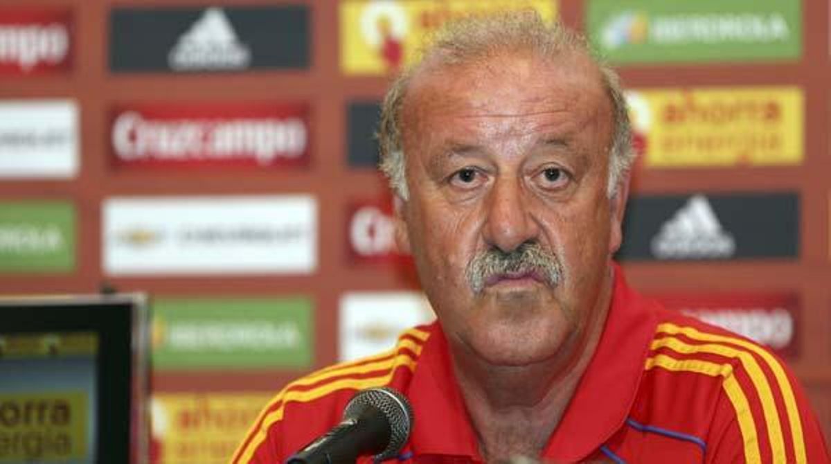 Vicente del Bosque, seleccionador nacional de futbol, valora el resultat de l’amistós.