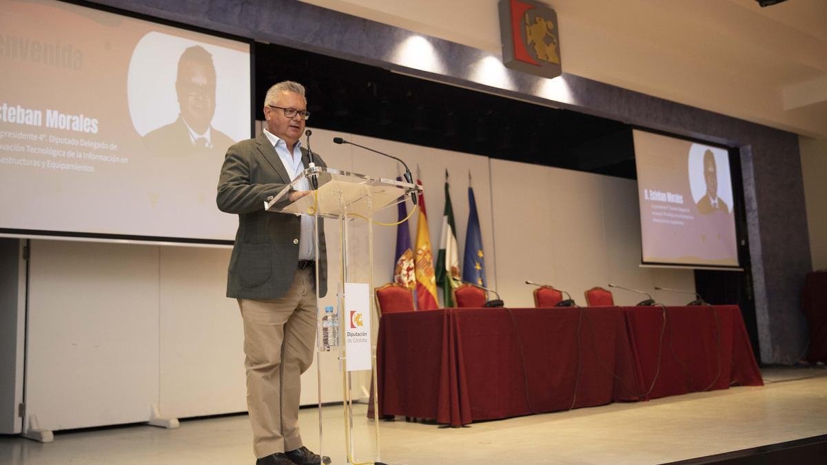 El vicepresidente de la Diputación, Esteban Morales, en la inauguración de la Jornada