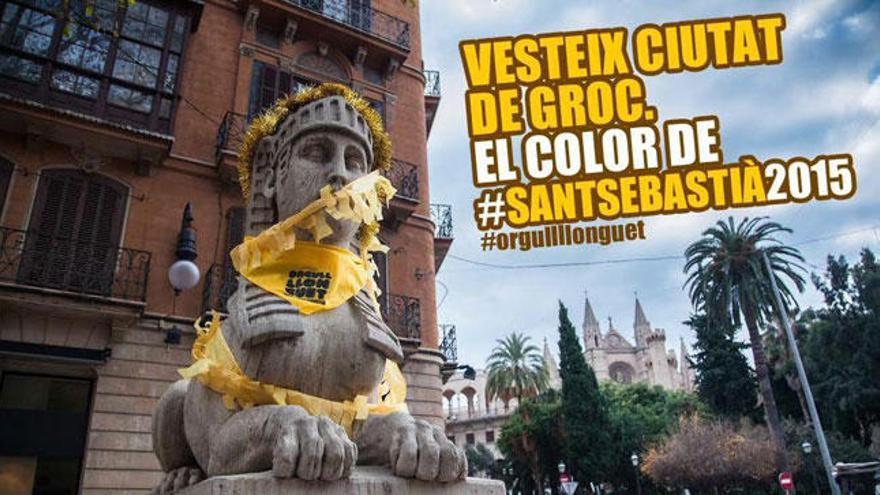 Orgull Llonguet viste Palma de amarillo por Sant Sebastià