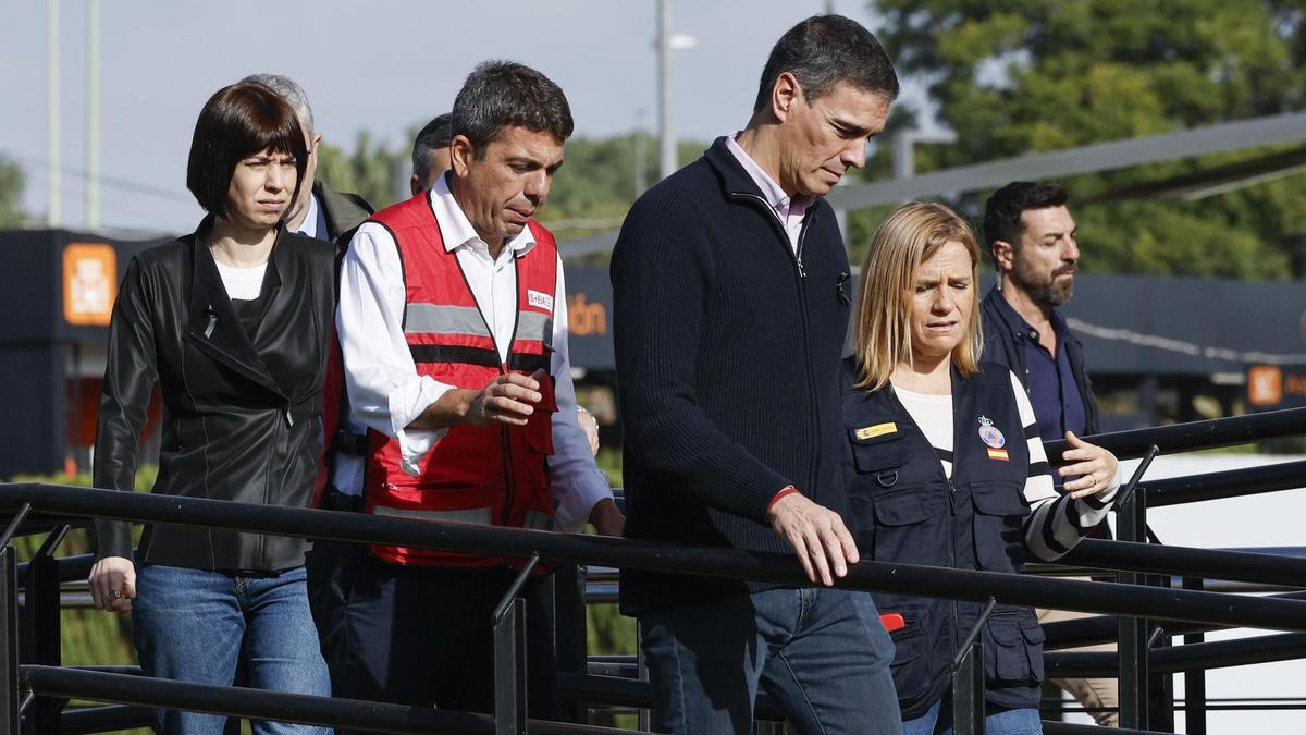 El presidente del Gobierno, Pedro Sánchez, en la visita el Cecopi tras la dana.