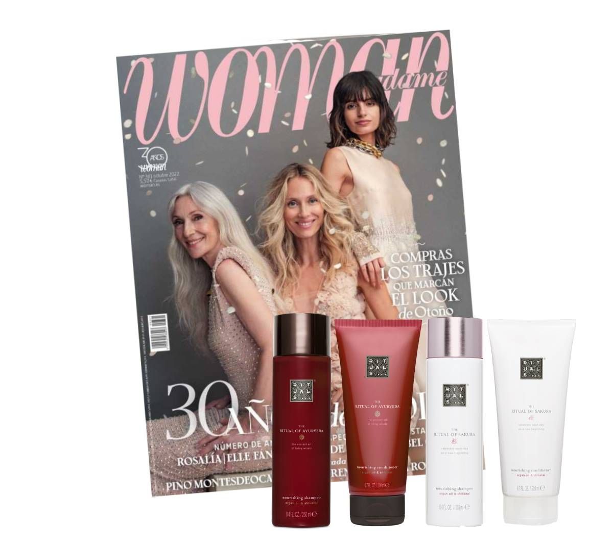 Sumario y regalos del número de octubre de la revista Woman - Woman
