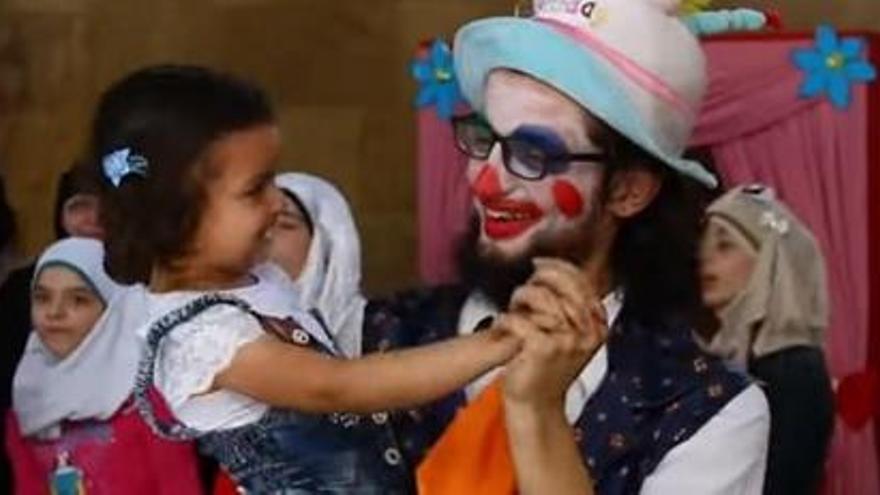 Anas al Basha, el &#039;payaso de Alepo&#039;.