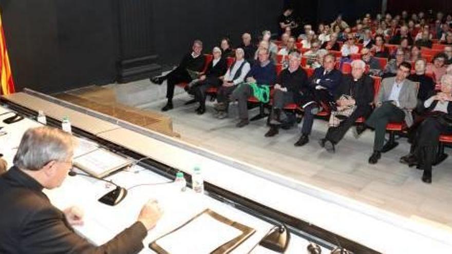 Kim Bover i Josep M. Soler a l&#039;auditori Josep Irla de la Generalitat.