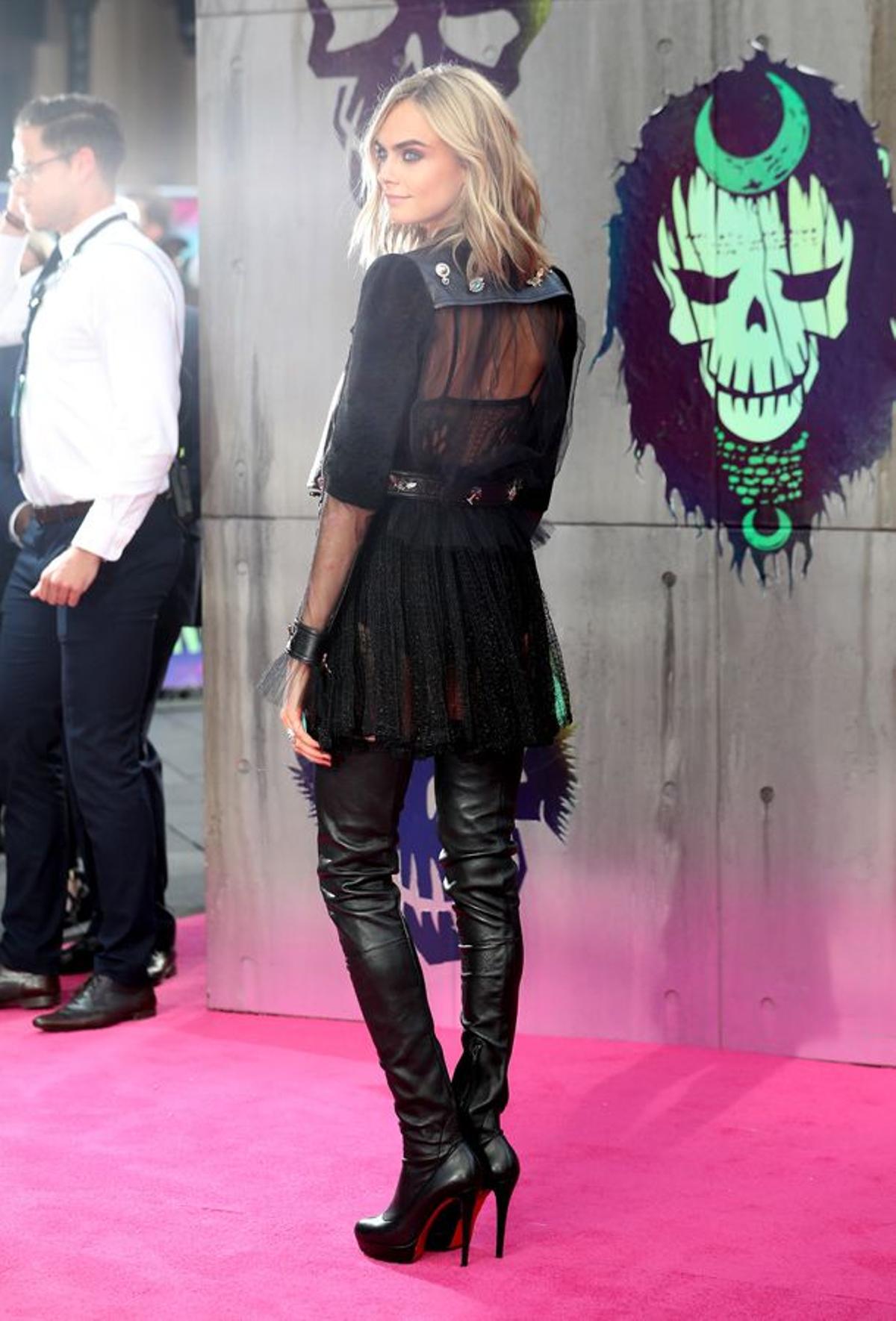 El look de Cara Delevingne en el estreno de 'Escuadrón Suicida'