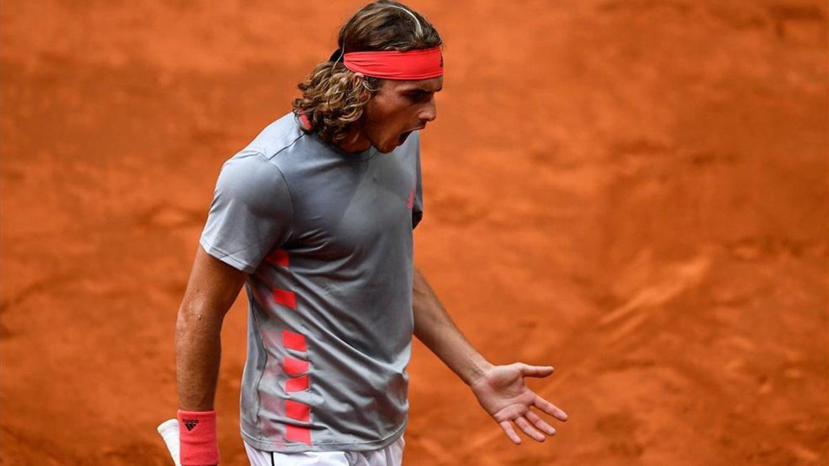 Tsitsipas celebra su victoria ante Zverev