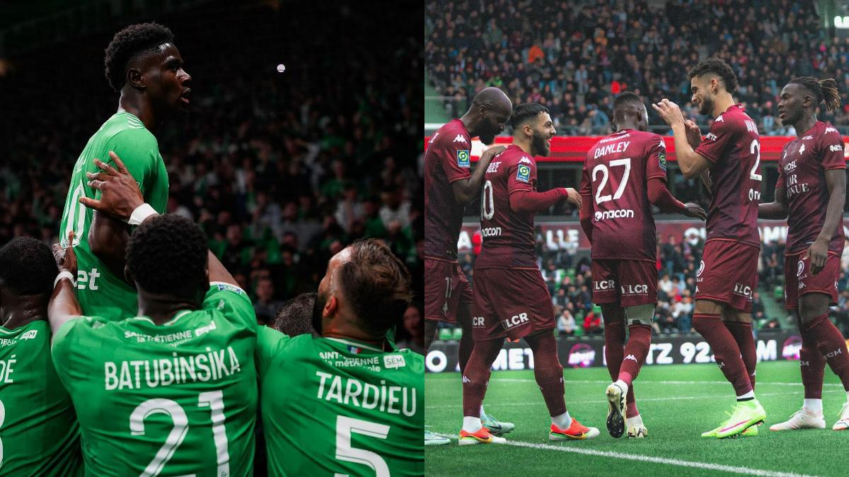 Saint-Étienne y Metz se juegan la permanencia y ascenso a la Ligue 1, respectivamente