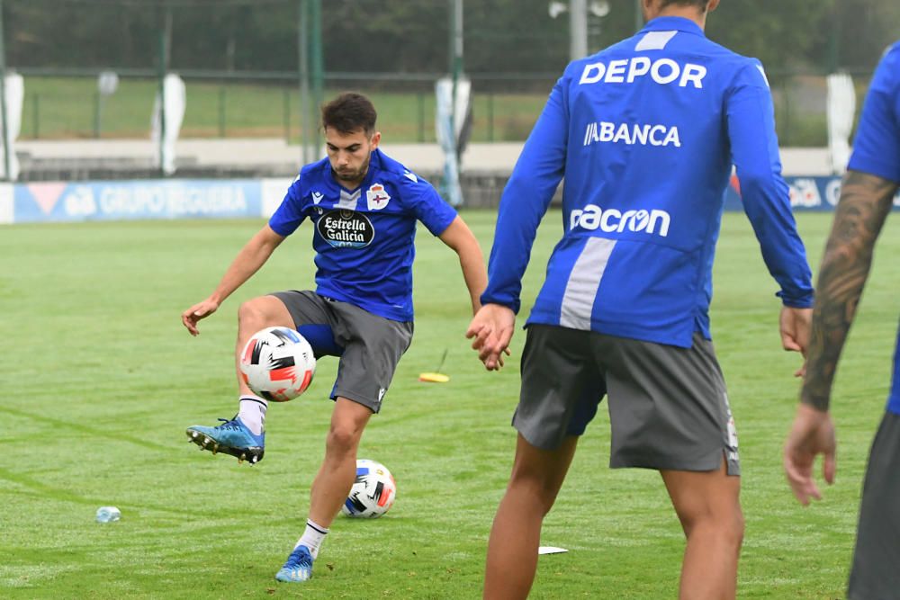 El Dépor entrena, con Lucho al margen por lesión