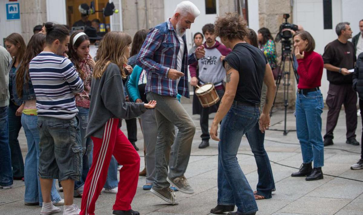 Los actores protagonistas Llúcia García y Mitch en el ensayo. Los actores protagonistas Llúcia García y Mitch en el ensayo.