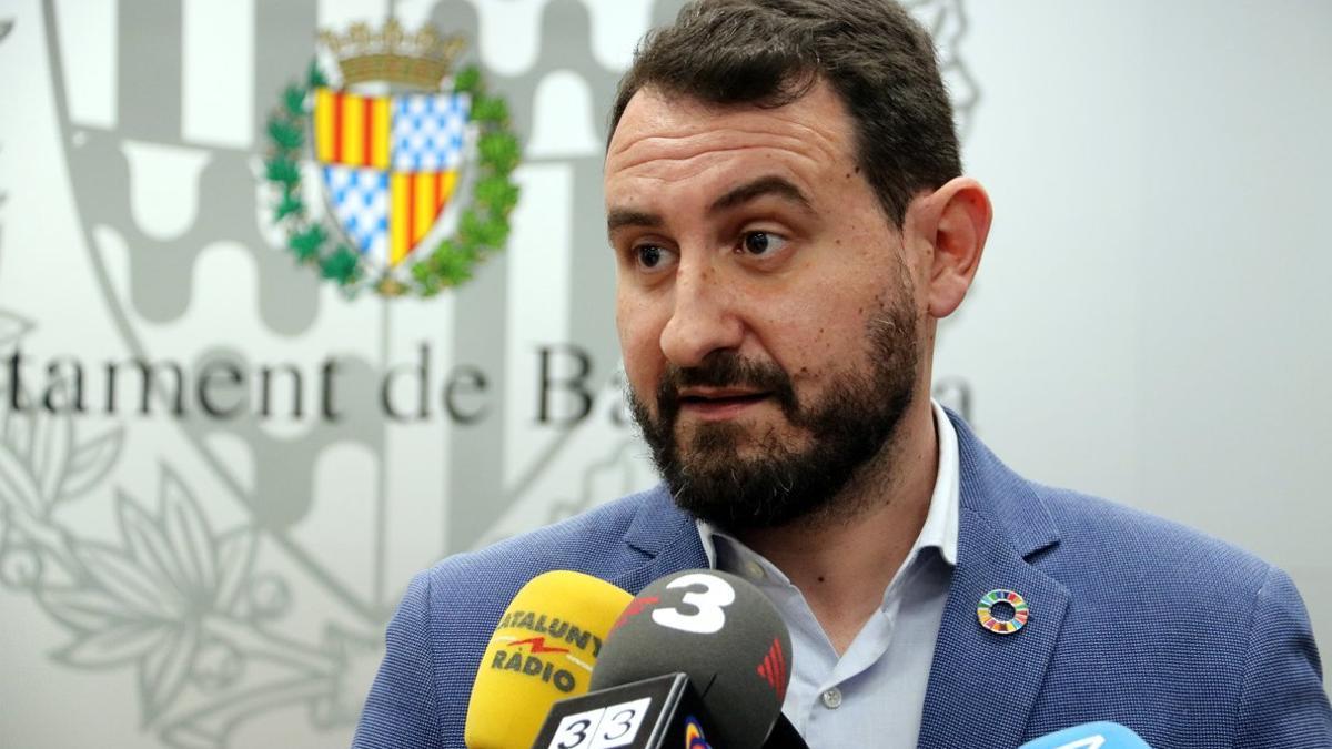 Rubén Guijarro (PSC) en el Ayuntamiento de Badalona.