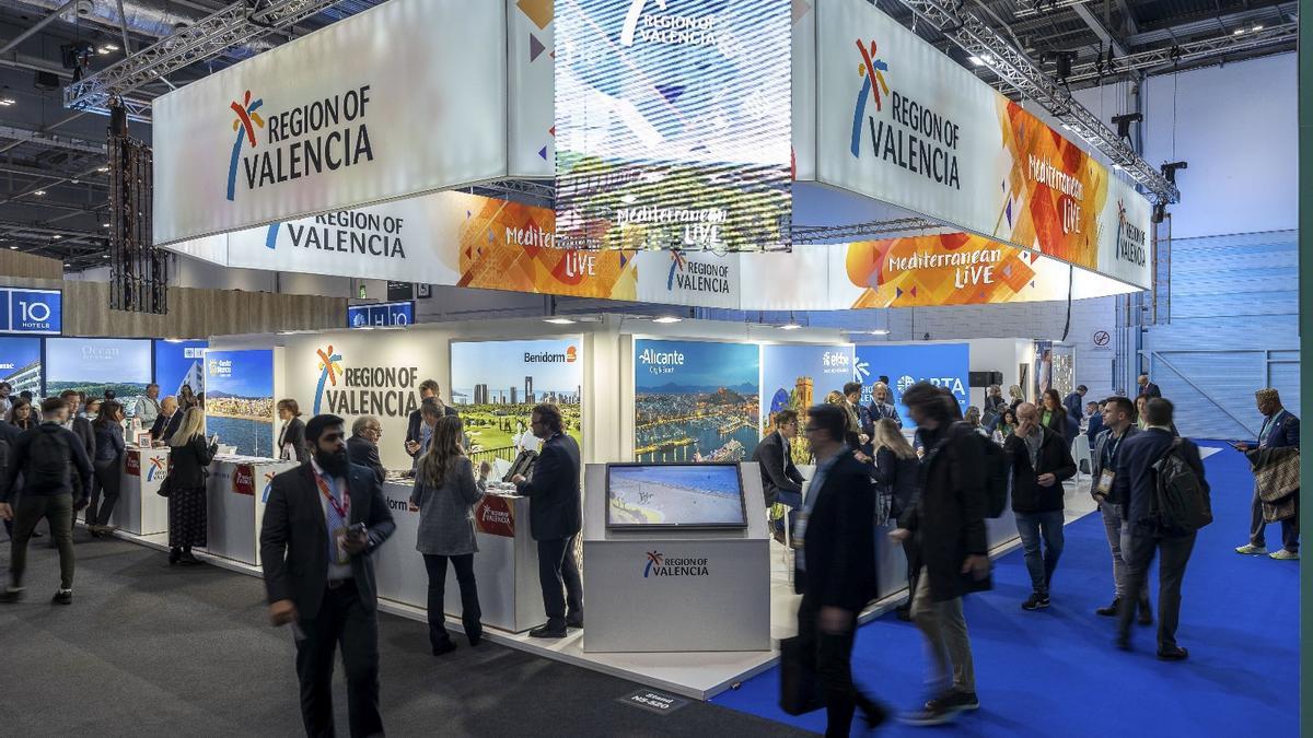 El estand de la Comunidad Valenciana en la WTM.