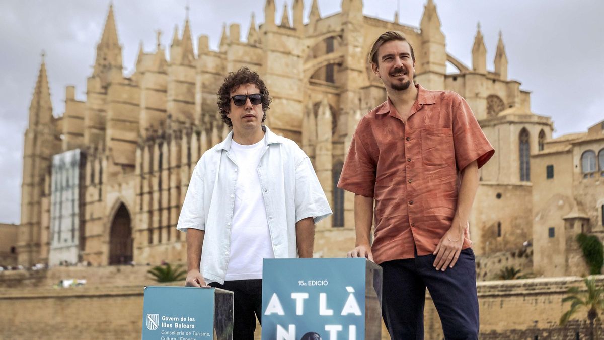 El actor Vito Sanz y el director de cine Javier Polo, en Palma durante la presentación de ‘Pequeños calvarios’
