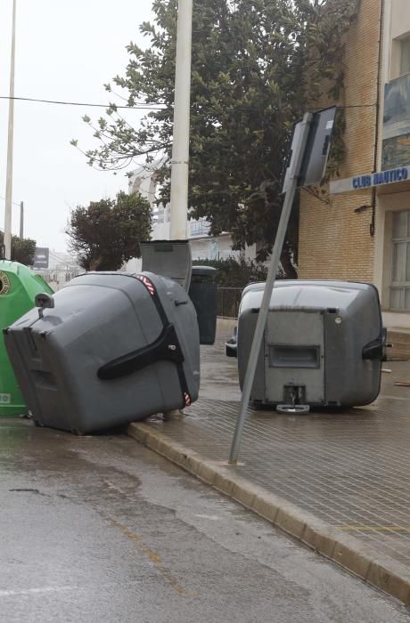 temporal maritimo y de viento en la ribera