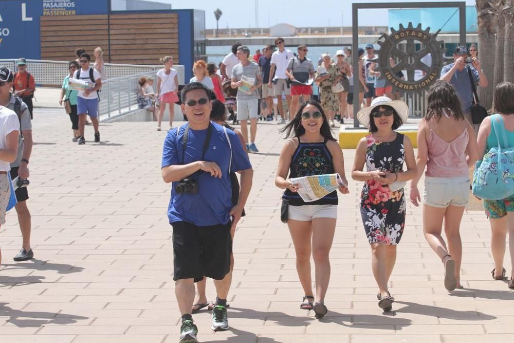 Turistas en Cartagena en el Puente de agosto