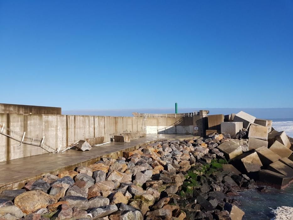 Los daños del temporal en Asturias