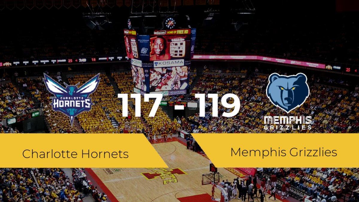 Memphis Grizzlies se impone por 117-119 frente a Charlotte Hornets