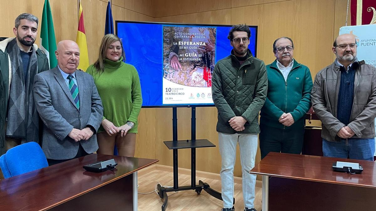 Presentación del acto 'Esperanza es mi guía...' en Puente Genil.