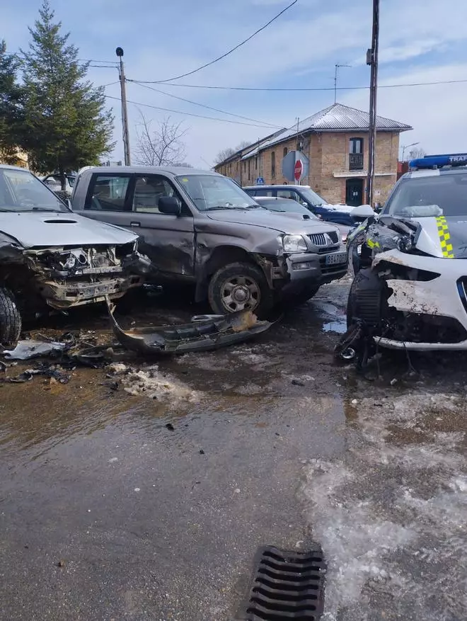 Accidente con un herido en esta carretera de Zamora por el hielo