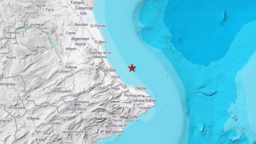 Registrado un seísmo de 3,4 grados en el Golfo de València