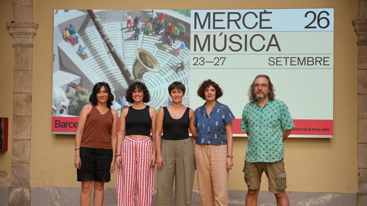 Un dels moments de la presentació musical de la Mercè