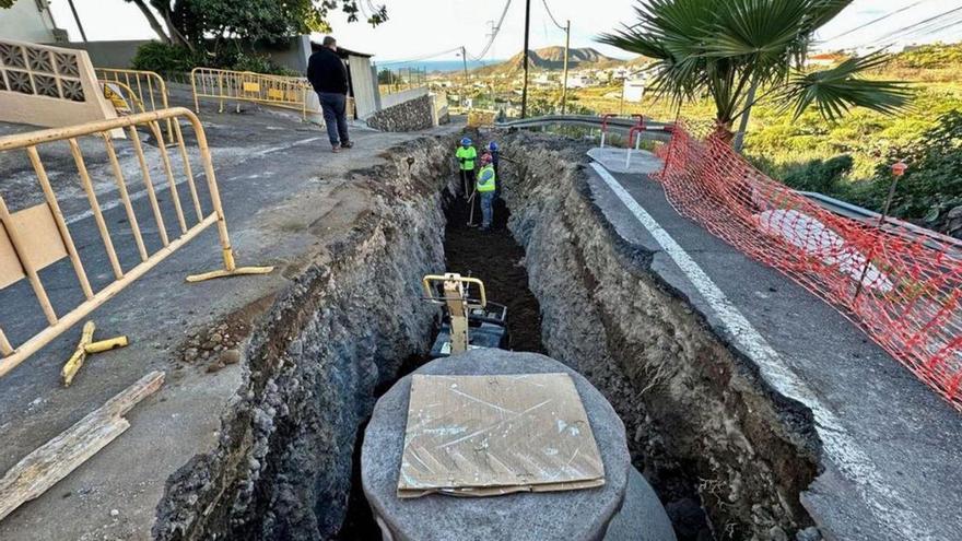 Una obra de abastecimiento de agua en El Pris.