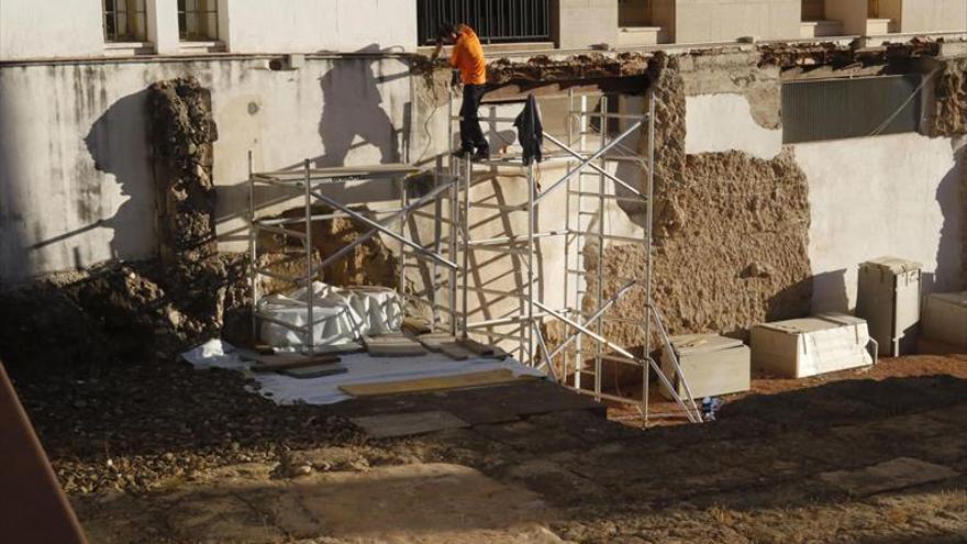 El Templo Romano, de nuevo en obras tras su paralización