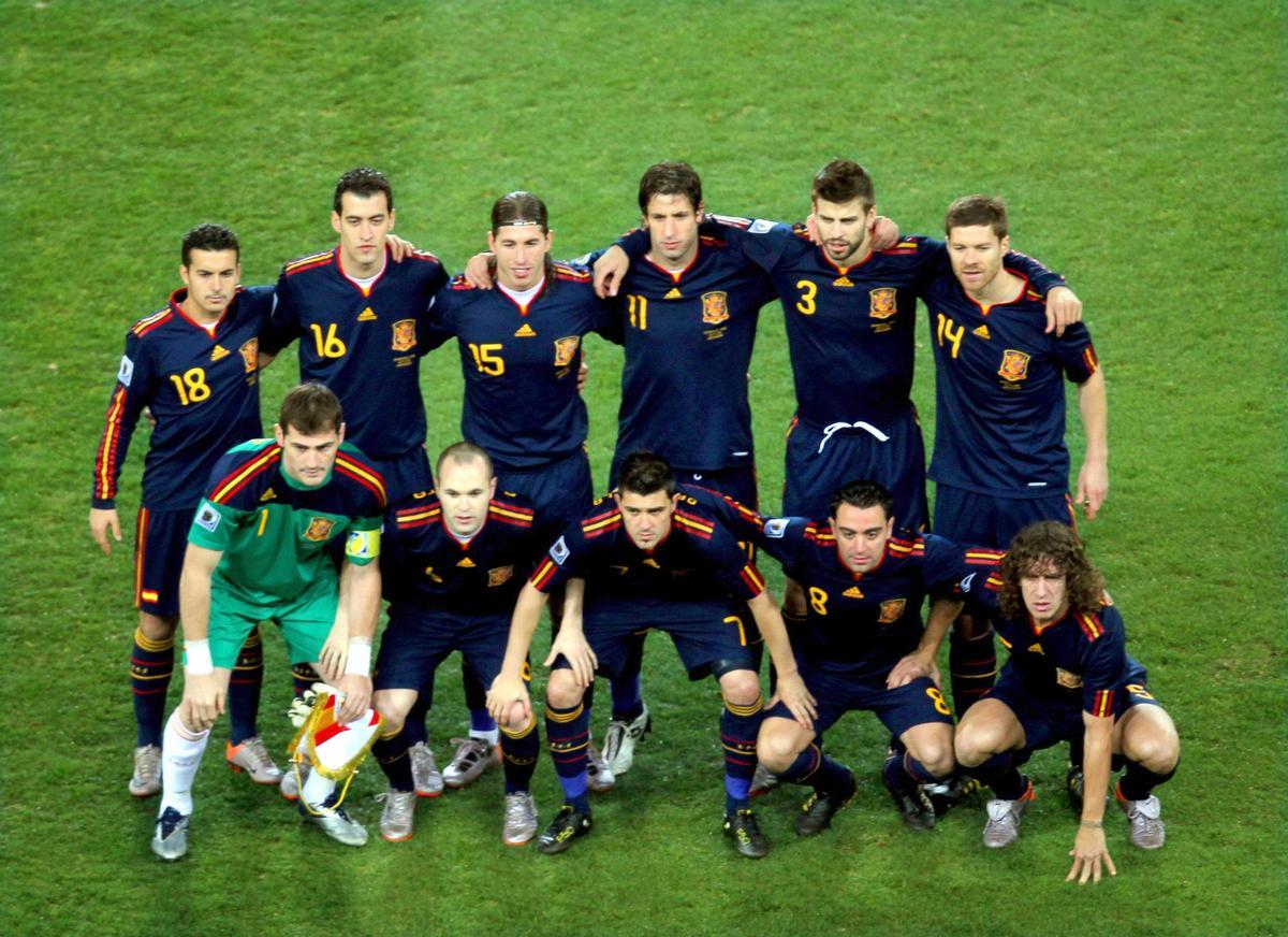 Esta era la segunda equipación de la selección española