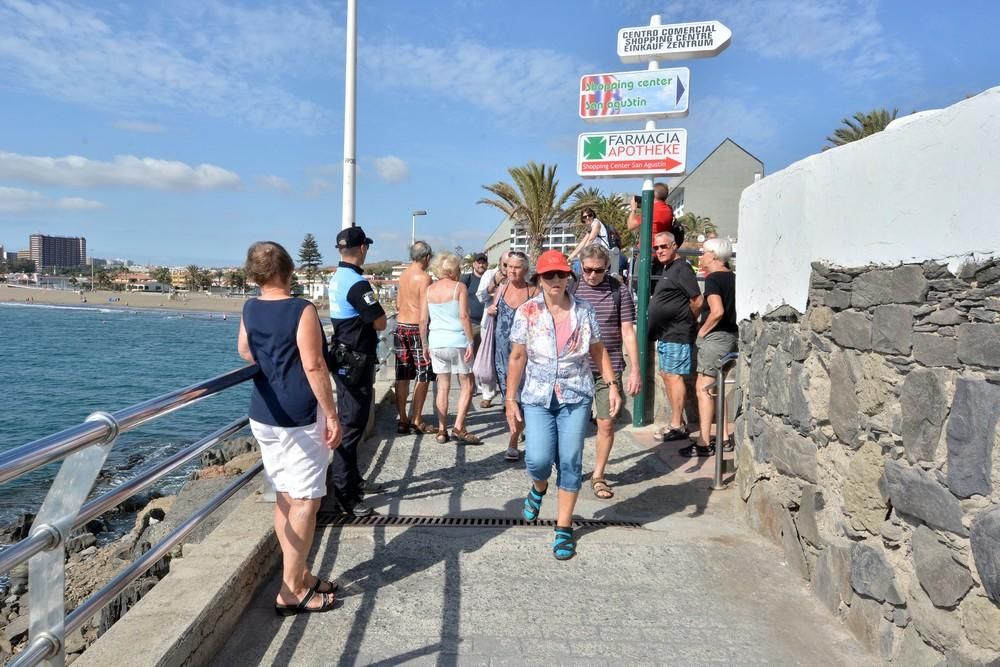 Inicio de las obras del paseo marítimo que unirá las playas de San Agustín con la de Las Burras.