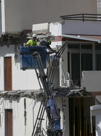 Segundo día de trabajos en el derrumbe