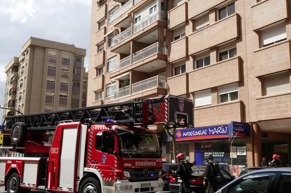 Incendio en una casa en San Antón