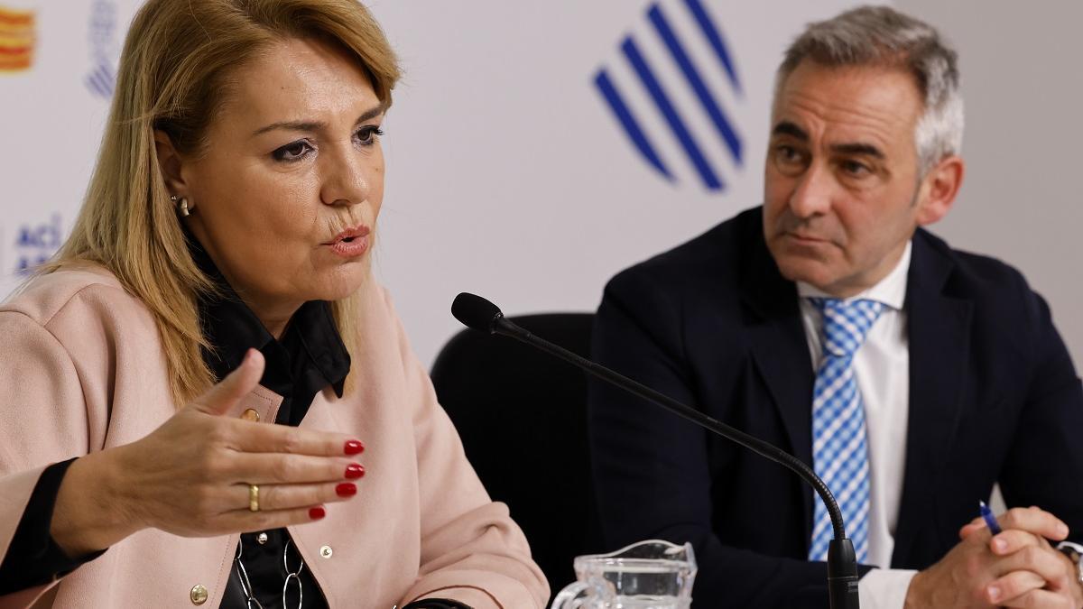 Susana Camarero en la rueda de prensa tras el pleno del Consell del 15 de abril.