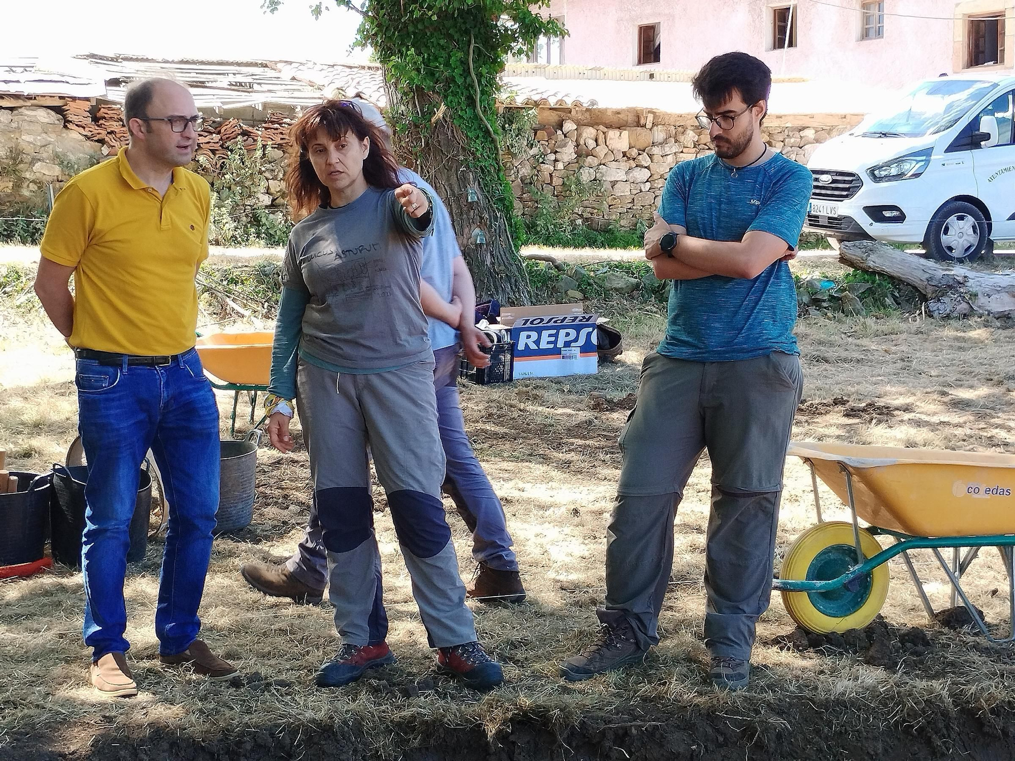 Así ha sido la primera jornada de excavación en Lucus Asturum este 2023