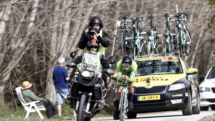 Roglic arrasa en la crono de Lodosa y deja la carrera casi sentenciada