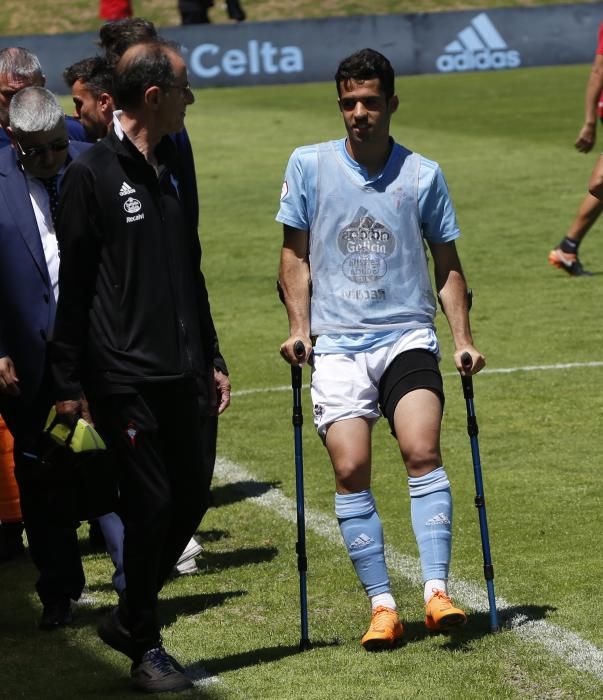 Un tanto del nigeriano da ventaja a los celestes en el ''play-out'' contra el Alcoyano.