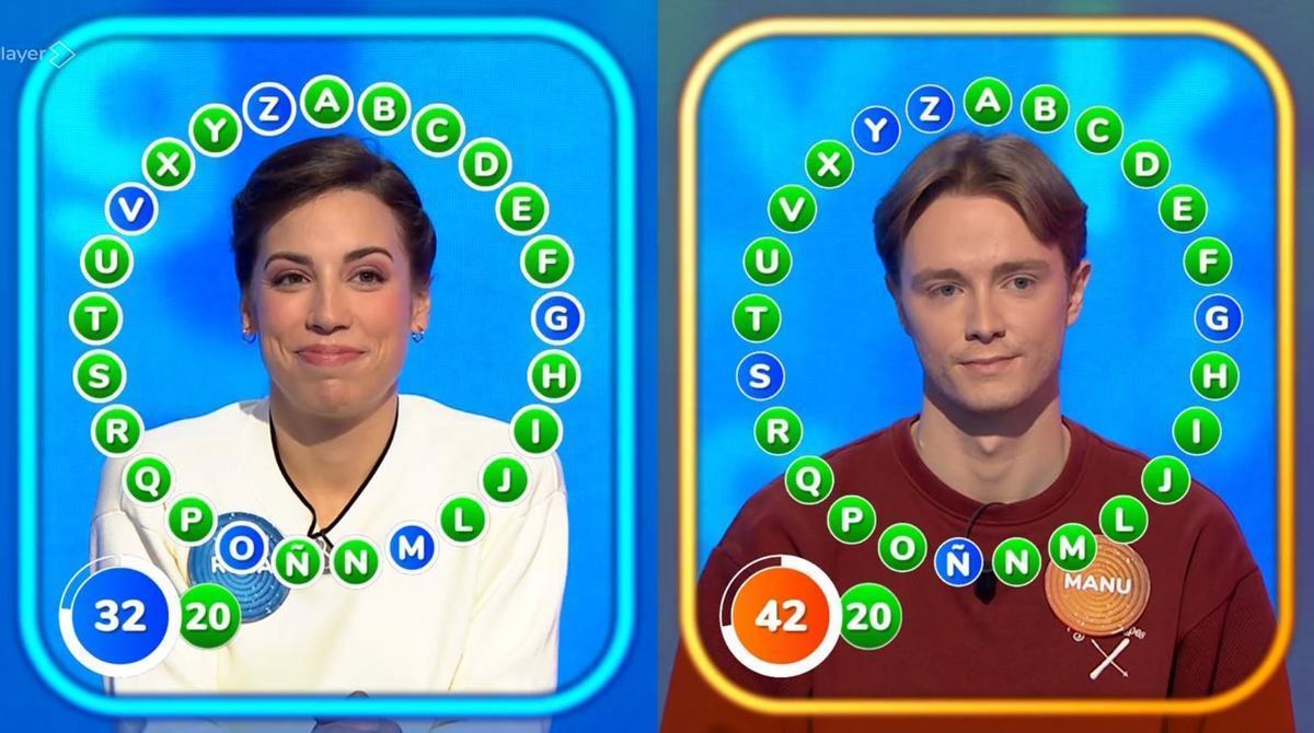 Manu y Rosa, concursantes de Pasapalabra que cada tarde pelean por el bote del programa.