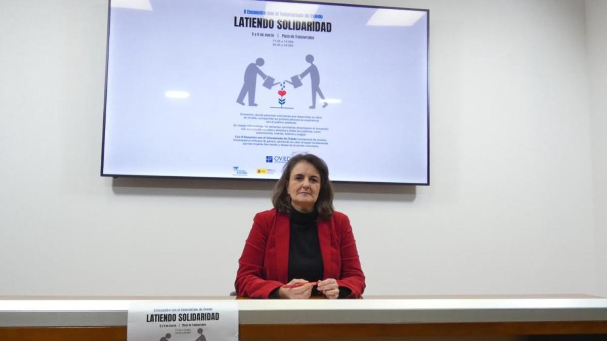 María Velasco en la presentación.