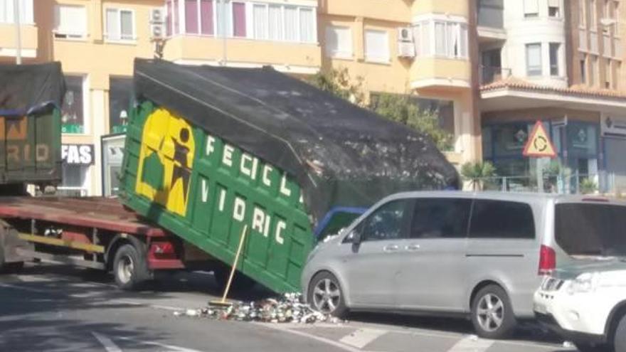 Aparatoso accidente en el centro de Calp