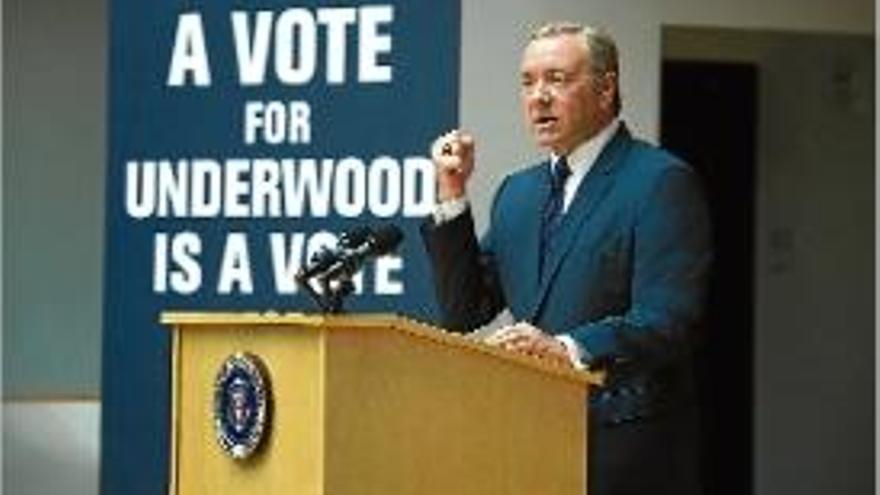 Frank Underwood (Kevin?Spacey) segueix la carrera a la presidència.