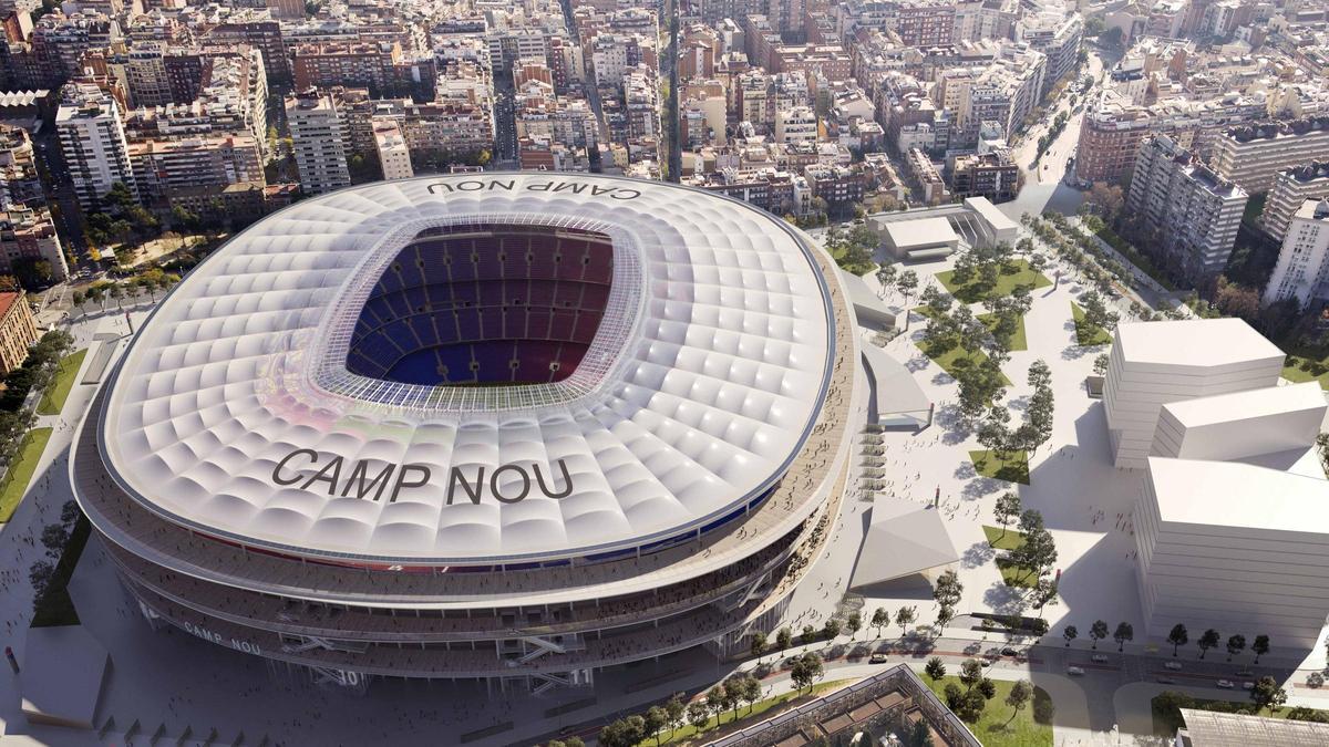 Una maqueta del futuro Nou Camp Nou